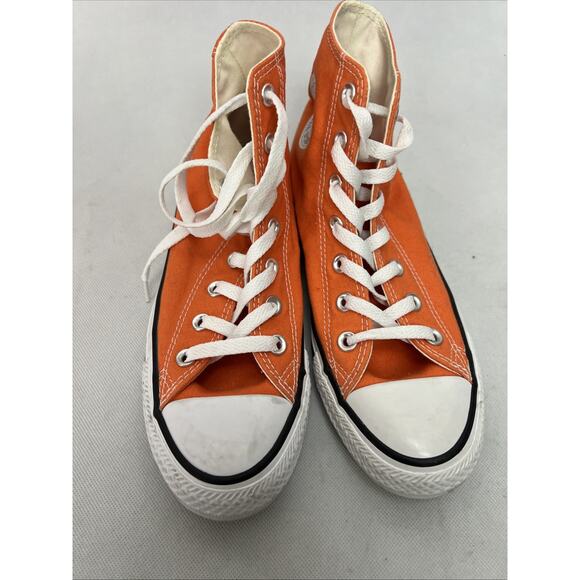 Converse Chuck Taylor All Star Womens Orange Size 8 High Top Shoes - Picture 7 of 9